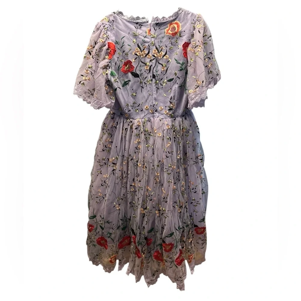 Jessakae embroidered lilac Darla dress size L - Picture 11 of 15